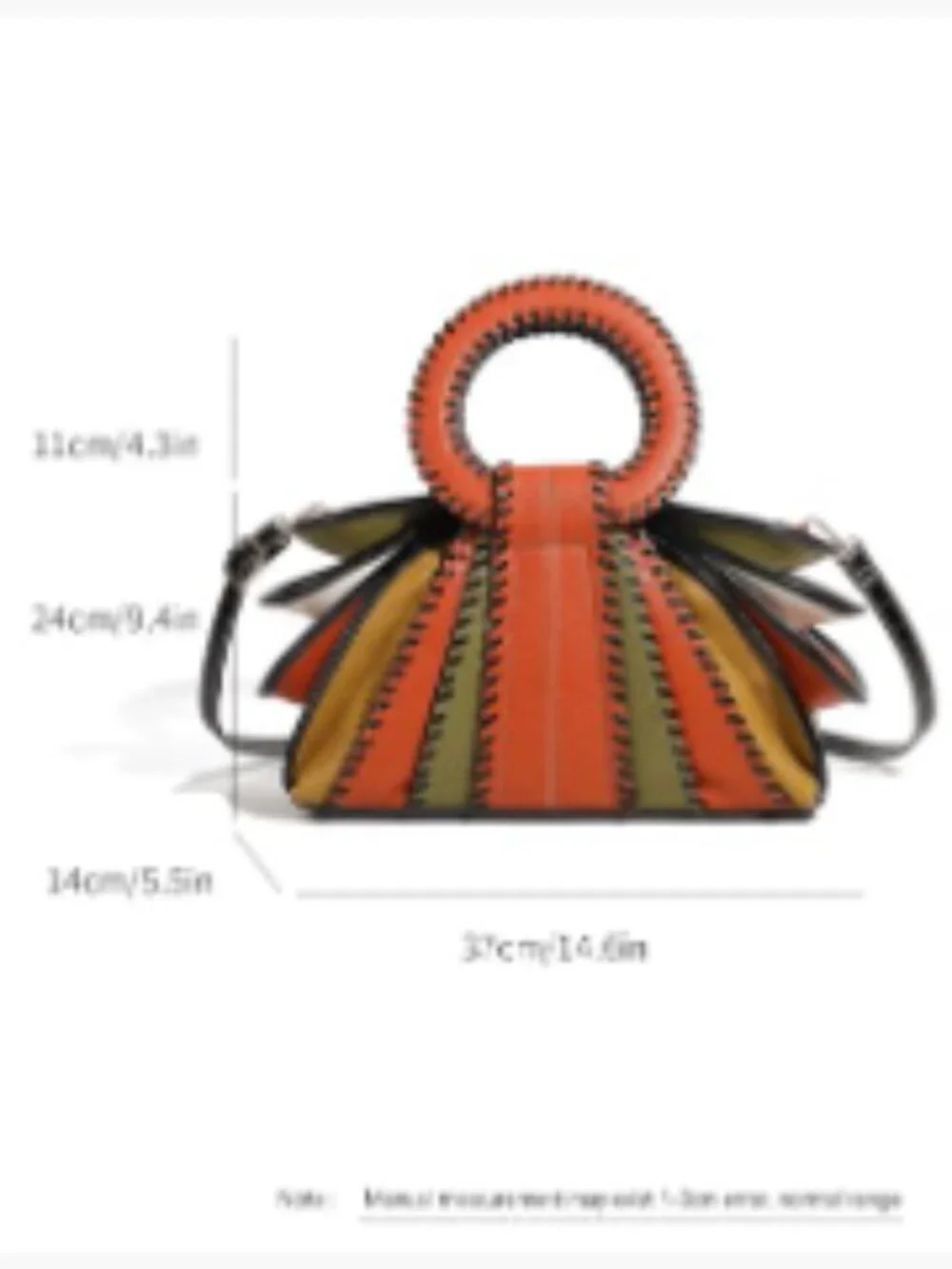 Multicolor Designer Satchel Faux Leather Shoulder Bag